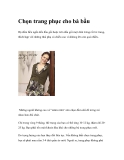 Chọn trang phục cho bà bầu 