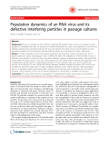 Báo cáo y học: " Population dynamics of an RNA virus and its defective interfering particles in passage cultures"