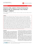 Báo cáo y học: " Genome-wide analysis of host-chromosome binding sites for Epstein-Barr Virus Nuclear Antigen 1 (EBNA1)"