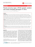 Báo cáo y học: "Porcine circovirus type 2 (PCV2): genetic variation and newly emerging genotypes in China"