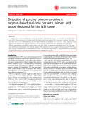 Báo cáo y học: " Detection of porcine parvovirus using a taqman-based real-time pcr with primers and probe designed for the NS1 gene"