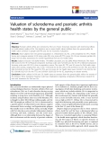 báo cáo khoa học:" Valuation of scleroderma and psoriatic arthritis health states by the general public"