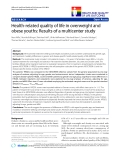 báo cáo khoa học:"  Health-related quality of life in overweight and obese youths: Results of a multicenter study"