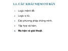 Ma Trận Và Giải Thuật