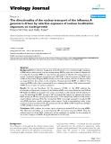 Báo cáo khoa học: " The directionality of the nuclear transport of the influenza A genome is driven by selective exposure of nuclear localization sequences on nucleoprotein"