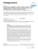 Báo cáo khoa học: "PreS1 epitope recognition in newborns after vaccination with the third-generation Sci-B-Vac™ vaccine and their relation to the antibody response to hepatitis B surface antigen"