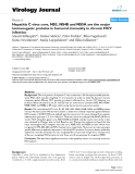 Báo cáo khoa học: "Hepatitis C virus core, NS3, NS4B and NS5A are the major immunogenic proteins in humoral immunity in chronic HCV infection"