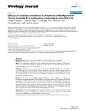 Báo cáo khoa học: " Efficacy of consensus interferon in treatment of HbeAg-positive chronic hepatitis B: a multicentre, randomized controlled trial"