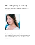 Chọn các mái tóc phù hợp với khuôn mặt