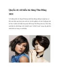 Quyến rũ với kiểu tóc lửng Thu Đông 2011