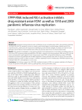 Báo cáo y học: "5'PPP-RNA induced RIG-I activation inhibits drug-resistant avian H5N1 as well as 1918 and 2009 pandemic influenza virus replication"
