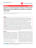 Báo cáo y học: " Sequence and phylogenetic analysis of H7N3 avian influenza viruses isolated from poultry in Pakistan 1995-2004"