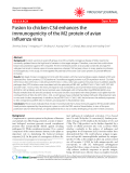 Báo cáo y học: "  Fusion to chicken C3d enhances the immunogenicity of the M2 protein of avian influenza virus"