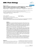 báo cáo khoa học: "  Differential gene expression in an elite hybrid rice cultivar (Oryza sativa, L) and its parental lines based on SAGE data"