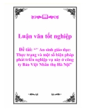 Đề tài: " An sinh giáo dục: Thực trạng và một số biện pháp phát triển nghiệp vụ này ở công ty Bảo Việt Nhân thọ Hà Nội"