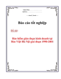 Luận văn: "Bảo hiểm gián đoạn kinh doanh tại Bảo Việt Hà Nội giai đoạn 1998-2001"