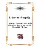 Đề tài: "Hoàn thiện quản lý vốn đầu tư Xây  dựng cơ bản của bảo hiểm xã hội Việt Nam"