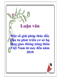 Báo cáo: Một số giải pháp thúc đẩy đầu tư phát triển cơ sở hạ tầng giao thông nông thôn Việt Nam từ nay đến năm 2010