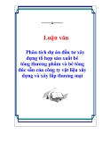 Luận văn: Phân tích dự án đầu tư xây dựng tổ hợp sản xuất bê tông thương phẩm và bê tông đúc sẵn của công ty vật liệu xây dựng và xây lắp thương mại