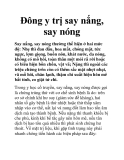 Đông y trị say nắng, say nóng