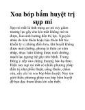 Xoa bóp bấm huyệt trị sụp mi
