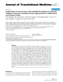 báo cáo hóa học:"  Implantation of neural stem cells embedded in hyaluronic acid and collagen composite conduit promotes regeneration in a rabbit facial nerve injury model"