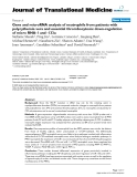 báo cáo hóa học:"  Gene and microRNA analysis of neutrophils from patients with polycythemia vera and essential thrombocytosis: down-regulation of micro RNA-1 and -133a"