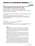 báo cáo hóa học:" Mass spectrometry-based serum proteome pattern analysis in molecular diagnostics of early stage breast cancer"