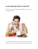 Ăn Sao Giúp Bạn Giảm Và Giữ Cân Hiệu Quả?