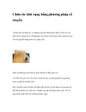 Chữa tóc khô rụng bằng phương pháp cổ truyền 
