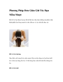 Phương Pháp Đơn Giản Giữ Tóc 