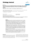 Báo cáo sinh học: " Modulation of macrophage functions by sheeppox virus provides clues to understand interaction of the virus with host immune system"