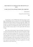 Báo cáo nghiên cứu khoa học " CHUYỂN DỊCH CƠ CẤU KINH TẾ NGÀNH THEO HƯỚNG XUẤT KHẨU VÀ BỀN VỮNG Ở VÙNG ĐẦM PHÁ VEN BIỂN THỪA THIÊN HUẾ  "
