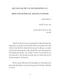 Báo cáo nghiên cứu khoa học " KHẢ NĂNG LOẠI TRỪ CÁC CHẤT DINH DƯỠNG (N, P)  TRONG NƯỚC HỒ TỊNH TÂM - HUẾ BẰNG CỎ VETIVER "