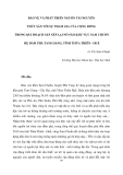 Báo cáo nghiên cứu khoa học " BẢO VỆ VÀ PHÁT TRIỂN NGUỒN TÀI NGUYÊN THỦY SẢN VỚI SỰ THAM GIA CỦA CỘNG ĐỒNG TRONG QUI HOẠCH SẮP XẾP LẠI NÒ SÁO KHU VỰC SAM CHUỒN HỆ ĐẦM PHÁ TAM GIANG, TỈNH THỪA THIÊN - HUẾ  "