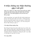 6 triệu chứng suy thận thường gặp ở nữ giới