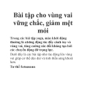 Bài tập cho vùng vai vững chắc, giảm mệt mỏi