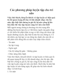Các phương pháp luyện tập cho trí não