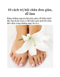 10 cách trị hôi chân đơn giản, dễ làm