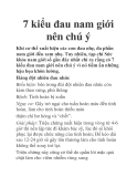 7 kiểu đau nam giới nên chú ý