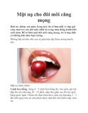 Mặt nạ cho đôi môi căng mọng