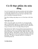 Cà rốt thực phẩm cho mùa đông