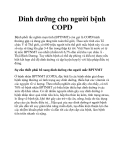 Dinh dưỡng cho người bệnh COPD