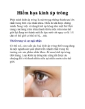 Hiểm họa kính áp tròng