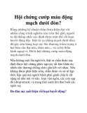 Hội chứng cướp máu động mạch dưới đòn?
Bằng những kỹ thuật chẩn đoán