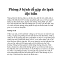 Phòng 5 bệnh dễ gặp do lạnh đột biến