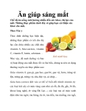 Ăn giúp sáng mắt