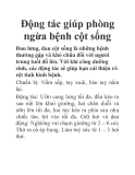 Động tác giúp phòng ngừa bệnh cột sống