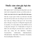 Thuốc cảm cúm gây hại cho trẻ nhỏ