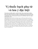 Vị thuốc bạch phụ tử và lưu ý đặc biệt
